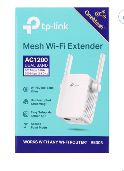 TP-LINK RE305 AC1200 Mesh WiFi Dual Band Wireless Range Extender NEW SEALED