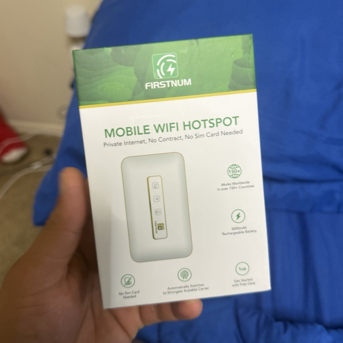 FIRSTNUM Mobile WiFi Hotspot 4G LTE Wi‑Fi 6 Unlocked USB‑C White