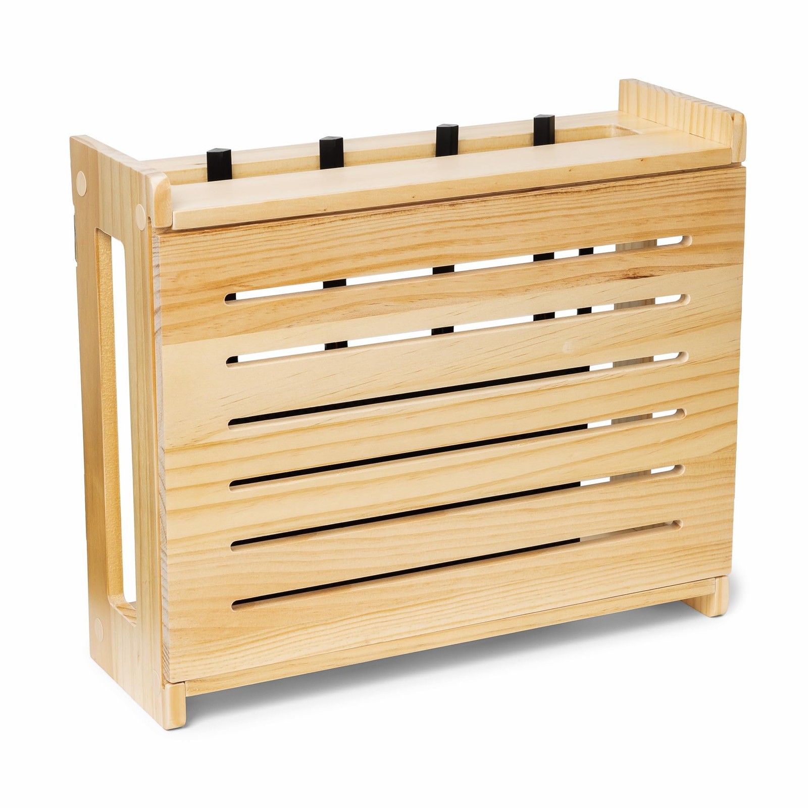 Wooden WiFi Router Storage Box - Standard Wall Mountable Decorative Modem Shelf