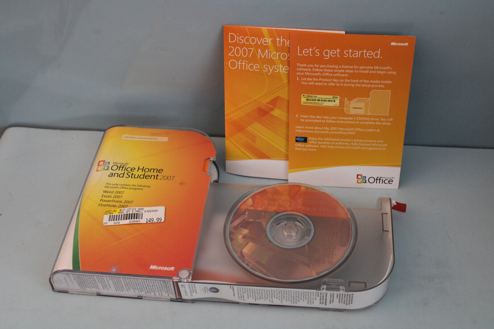 Genuine Microsoft Office Home and Student 2007 w/ Product Key & Case