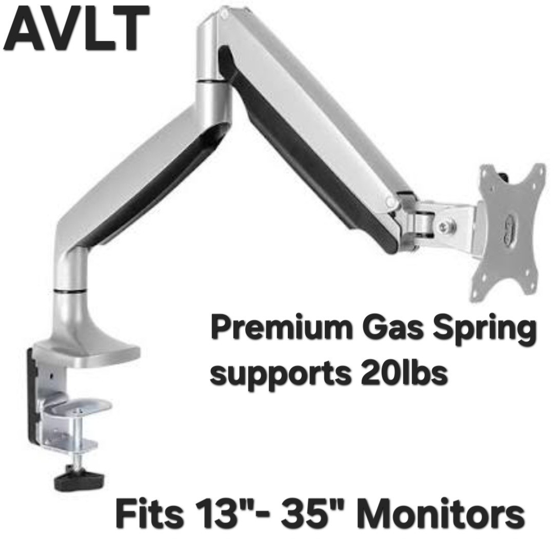 AVLT Single Monitor PC TV Desk Mount Fits 13"-32" 20lbs Capacity AVLT-DM03-1