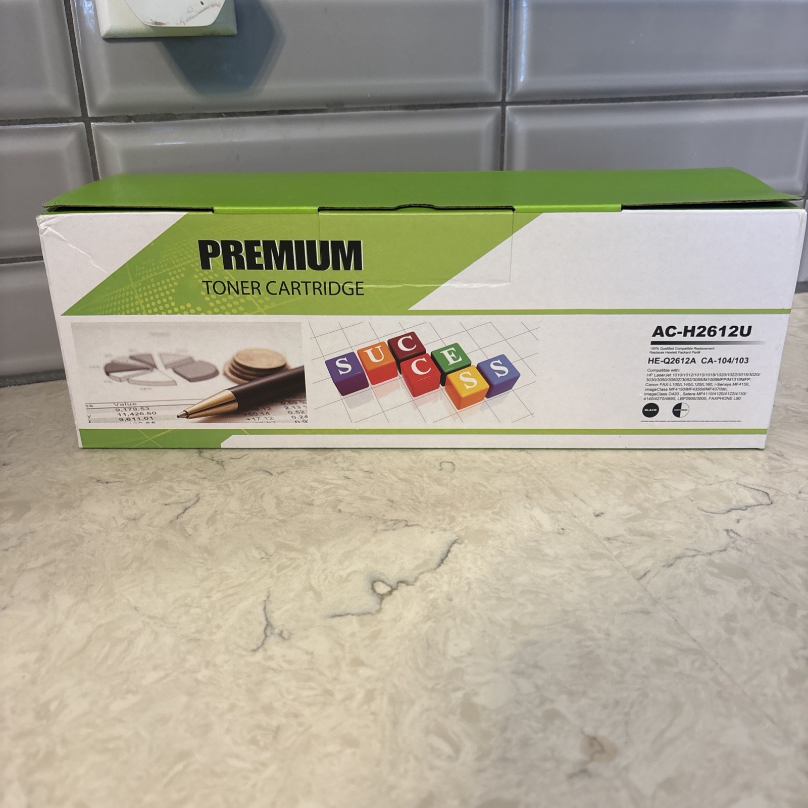 NEW Premium Toner Black Cartridge AC-H2612U HE-Q2612A  CA-104/103 