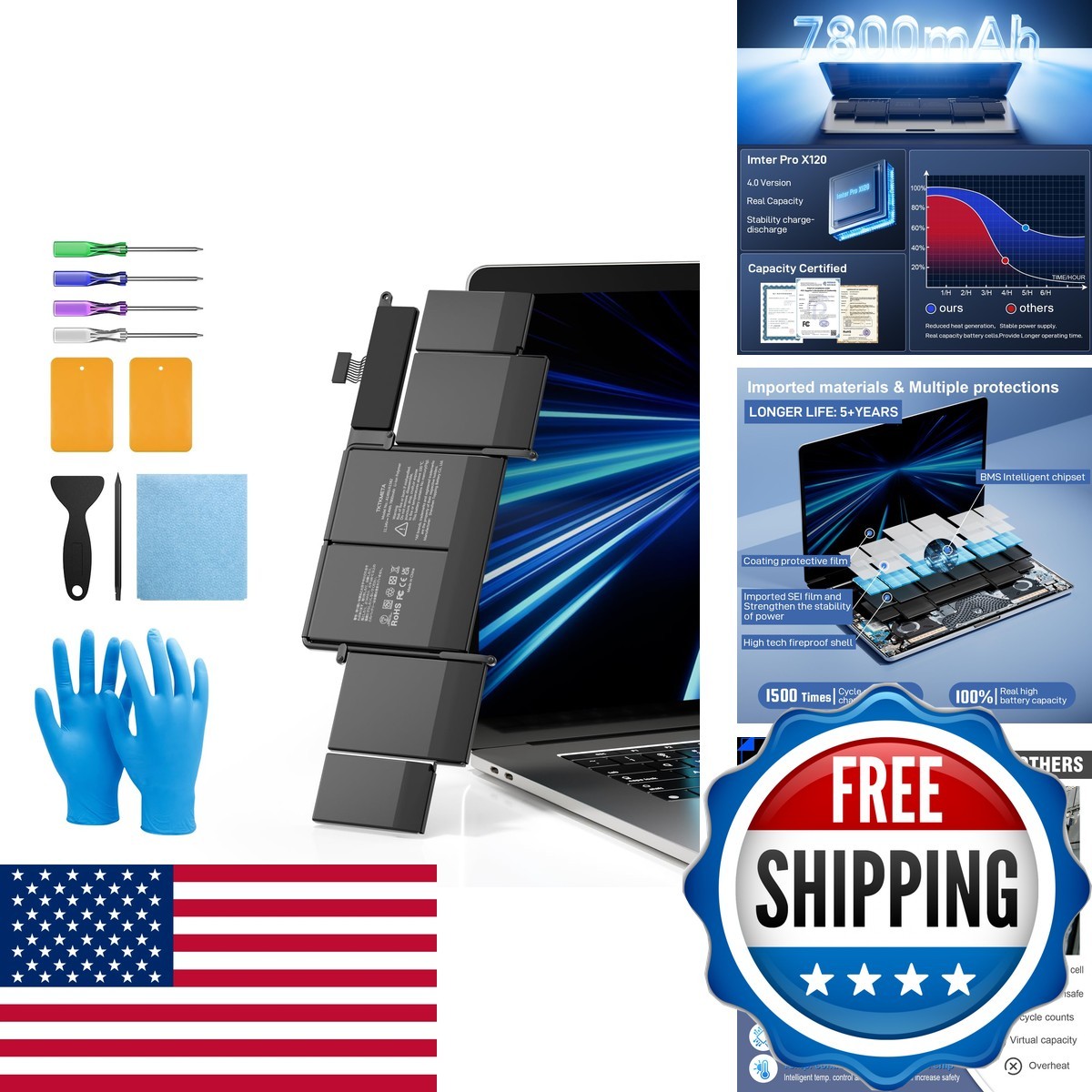 Pengguo Battery MacBook Pro 13 Inch Retina A1502 (mid 2014 Early 2015 Late