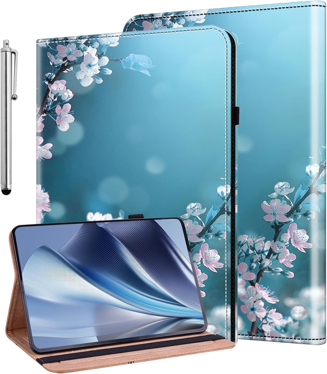 Plum Blossom Leather Flip Wallet Case for Samsung Galaxy Tab S10 Lite 10.9