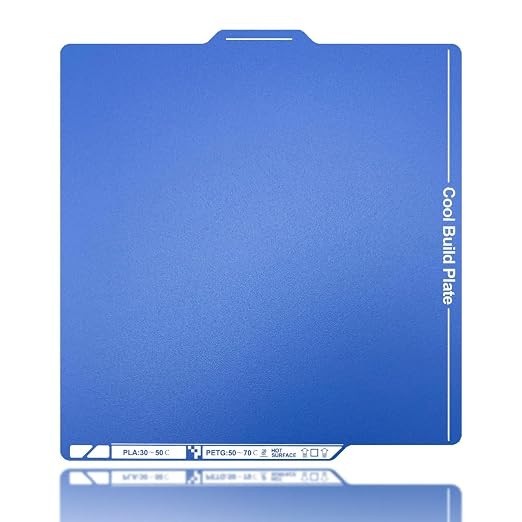 257x257mm Cold PEI Build Plate for Bambu Lab P1P/P1S/P2S/X2D/A1/X1/X1C, Low Temp