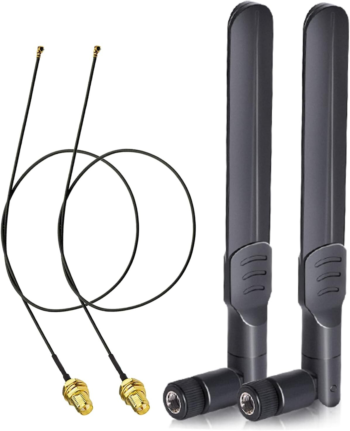 2Pack WiFi Antenna RP-SMA to U.FL MHF4 10 inch Cable for M.2 NGFF Intel