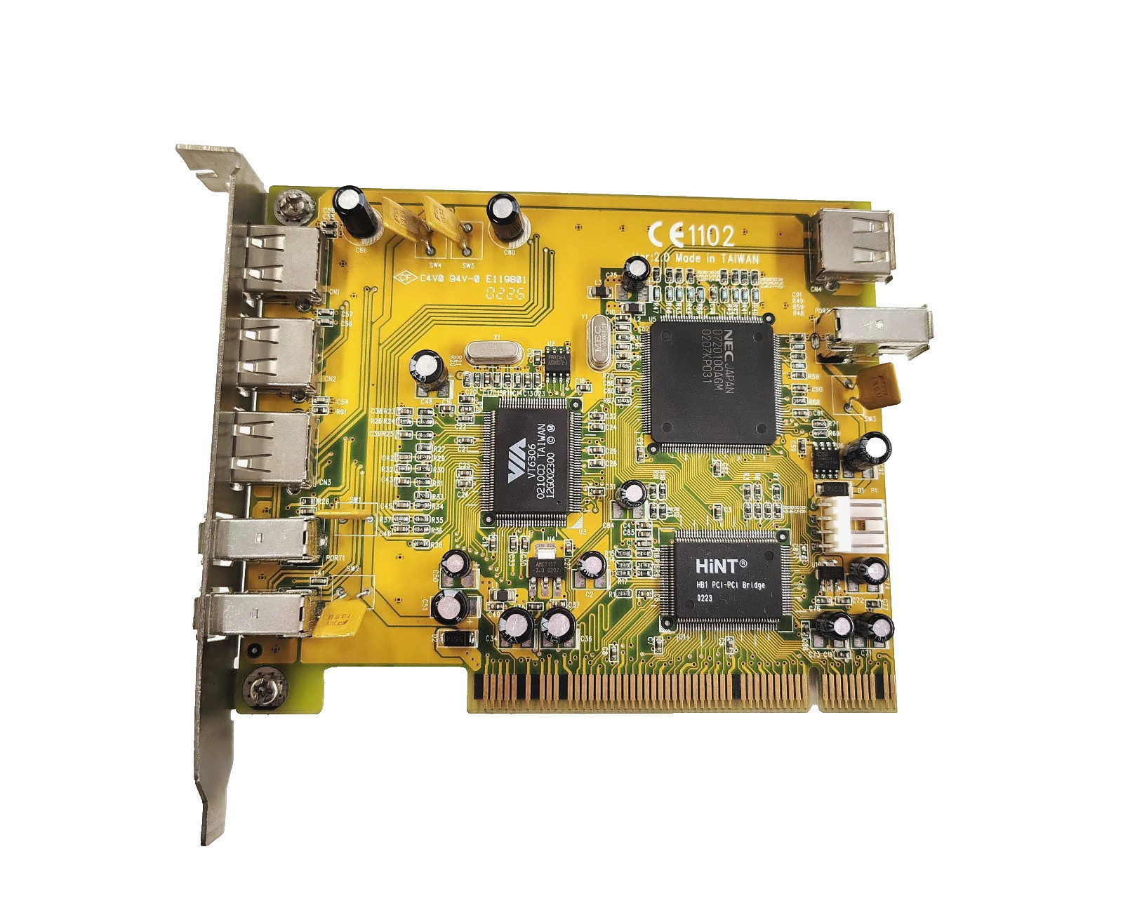 Via VT6306 3 USB 2.0 With 2 FIREWIRE PCI Controller Card