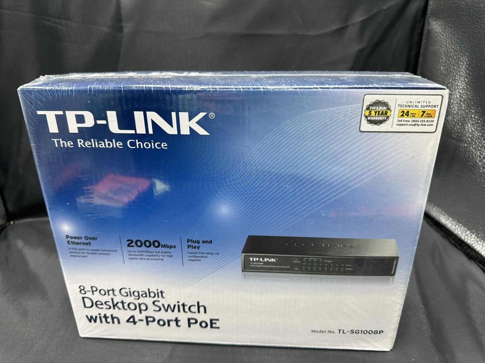 TP-LINK 8-Port Gigabit Desktop Switch With 4-Port PoE 2000 Mbps TL-SG1008P