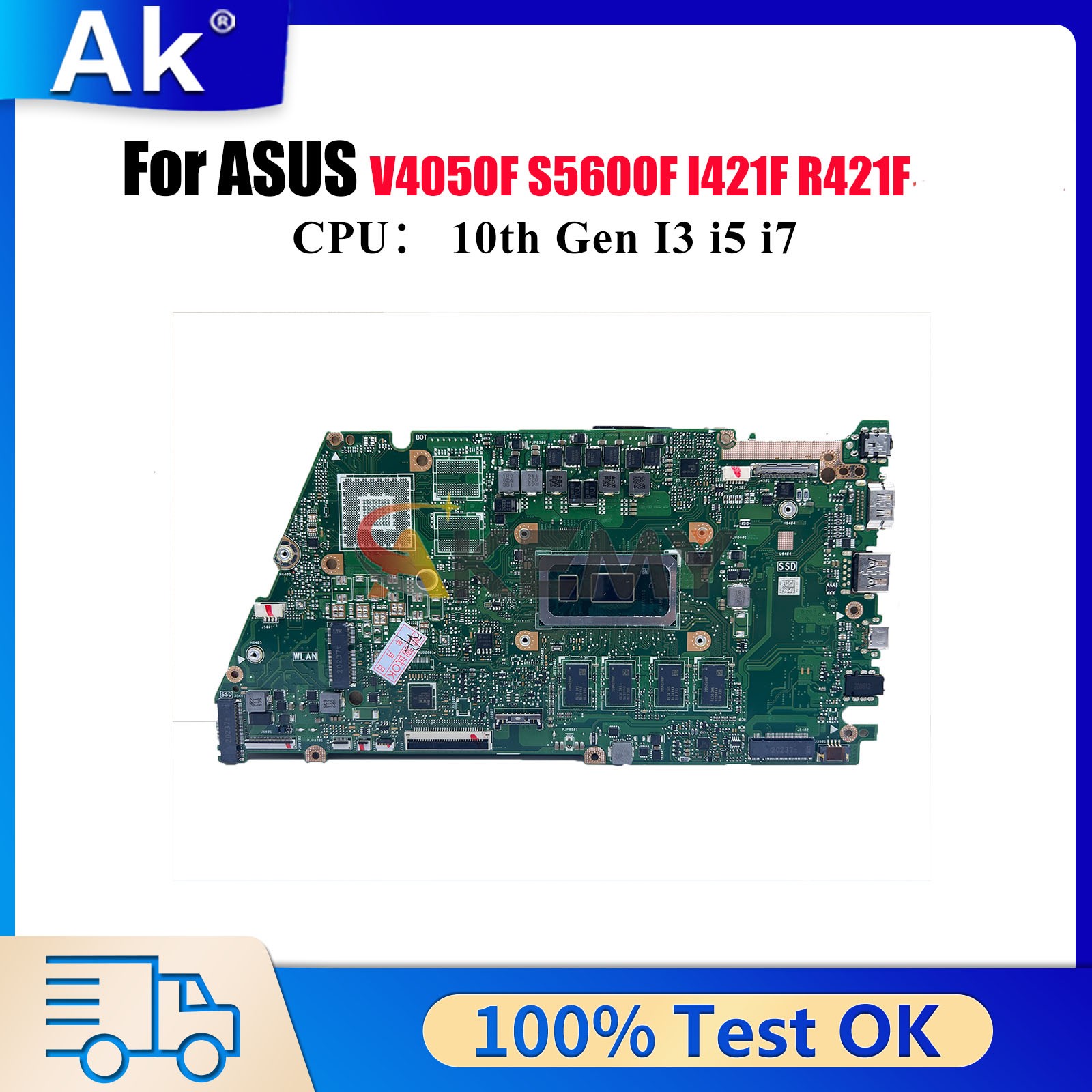 X521FA Motherboard For ASUS S5600F X521FP X521FPY X521FQY Mainboard W/CPU