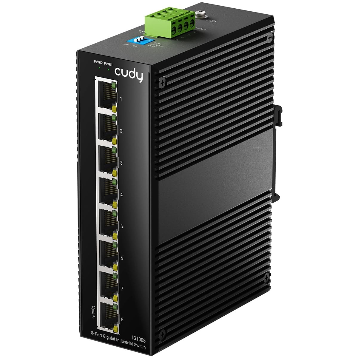 ** NEW Cudy 8-Port Industrial Switch | Gigabit Ethernet | DIN-Rail | IP40