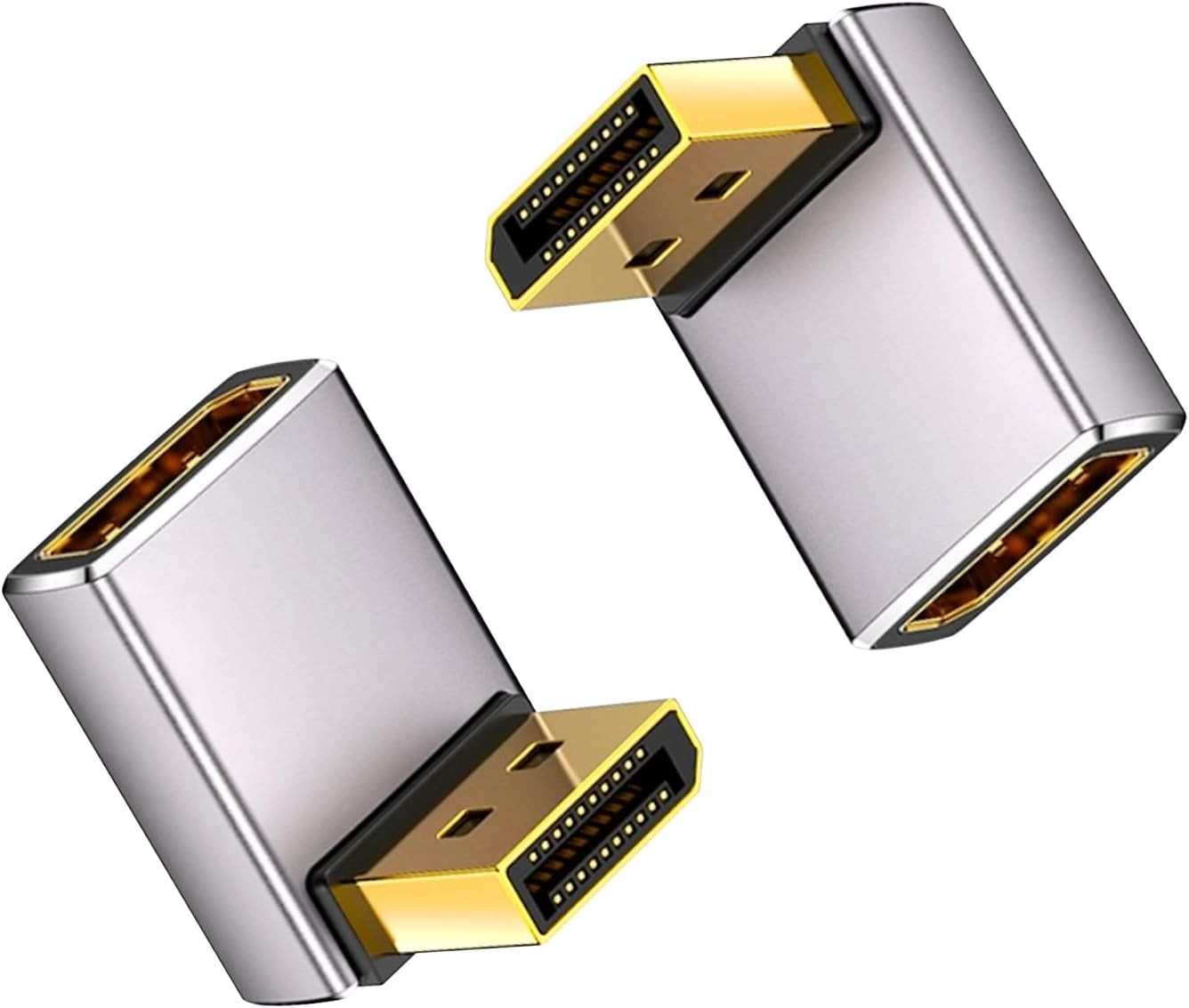 8K 90 Degree DisplayPort 1.4 Adapter 32.4Gbps 8K/60Hz 2Pack Resolution Extender