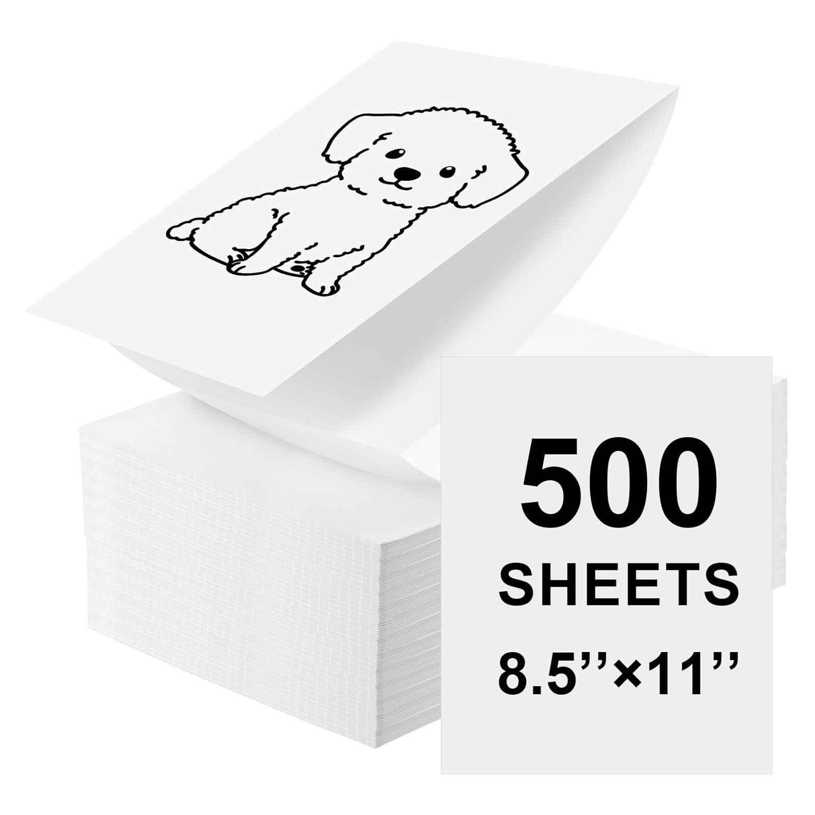 MFLABEL 500 Sheets 8.5"x11" Folded Thermal Paper US Letter Size for M08F M834