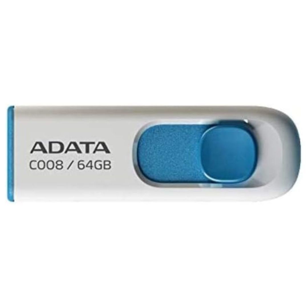 ADATA 64GB USB 2.0 Retractable Capless Flash Drive (Red)
