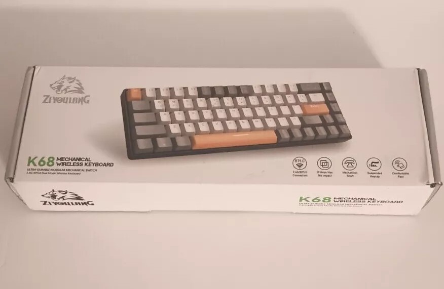 ZIYOULANG K68 60%Mechanical Keyboard DIY 2.4Gh Wireless [No Bluetooth Adapter]