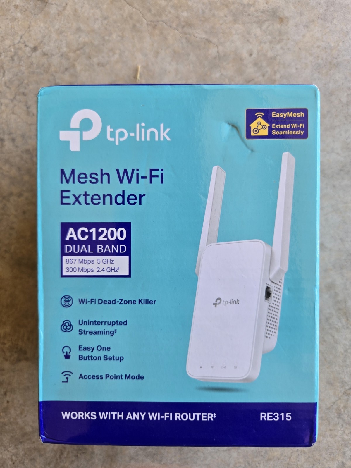 TP-Link AC1200 WiFi Extender Dual Band 5GHz/2.4GHz (RE315)