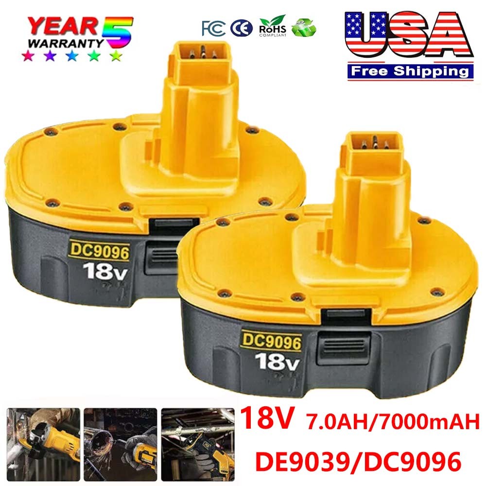 ✅2X 18V For Dewalt 18 VOLT XRP DC9096, DC9098 Ni-MH 7.0Ah Battery DC9099, DE9039