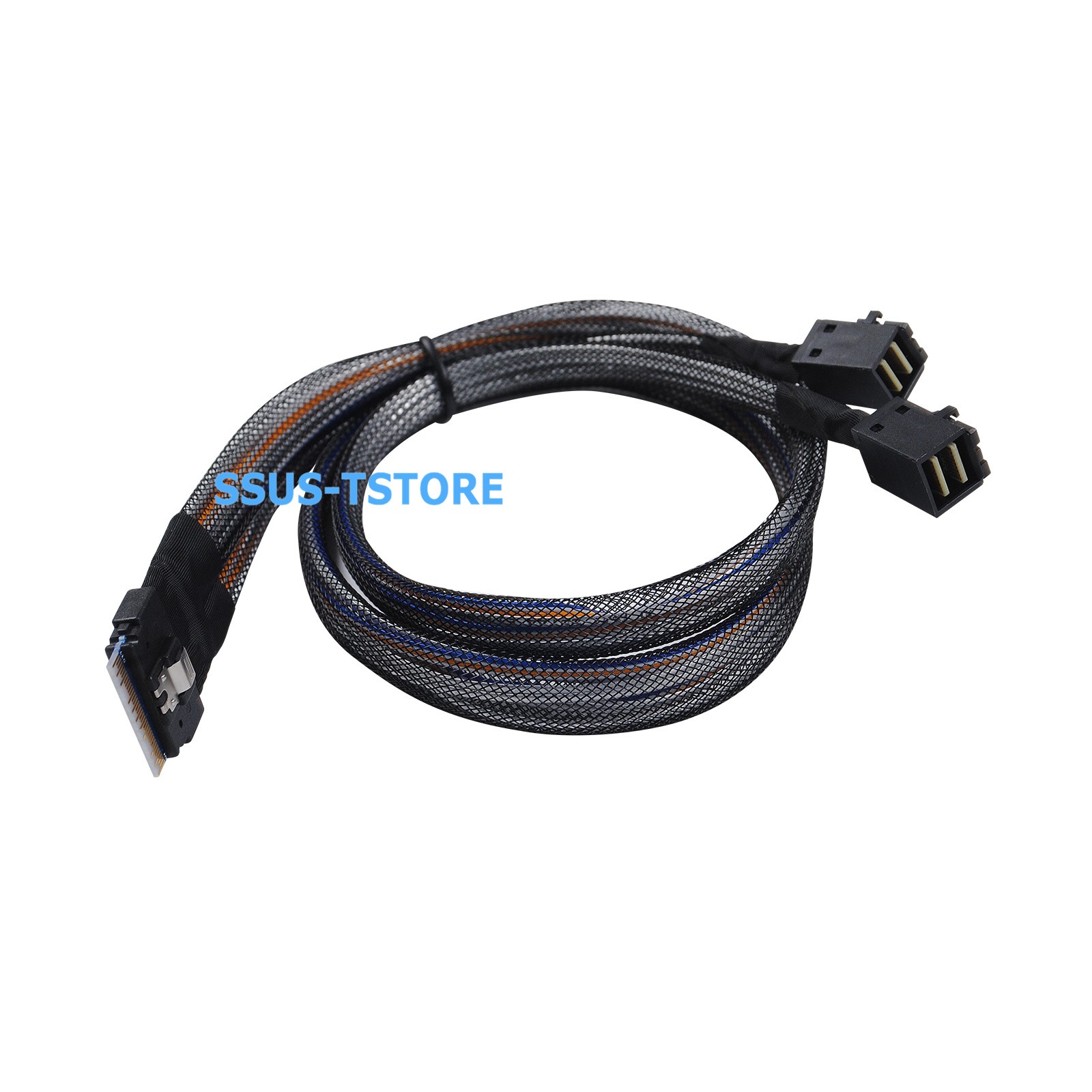 Mini SAS Slimline SAS Slim 4.0 SFF-8654 8i 74pin to 2X SFF-8643 4i HD Cable 50cm