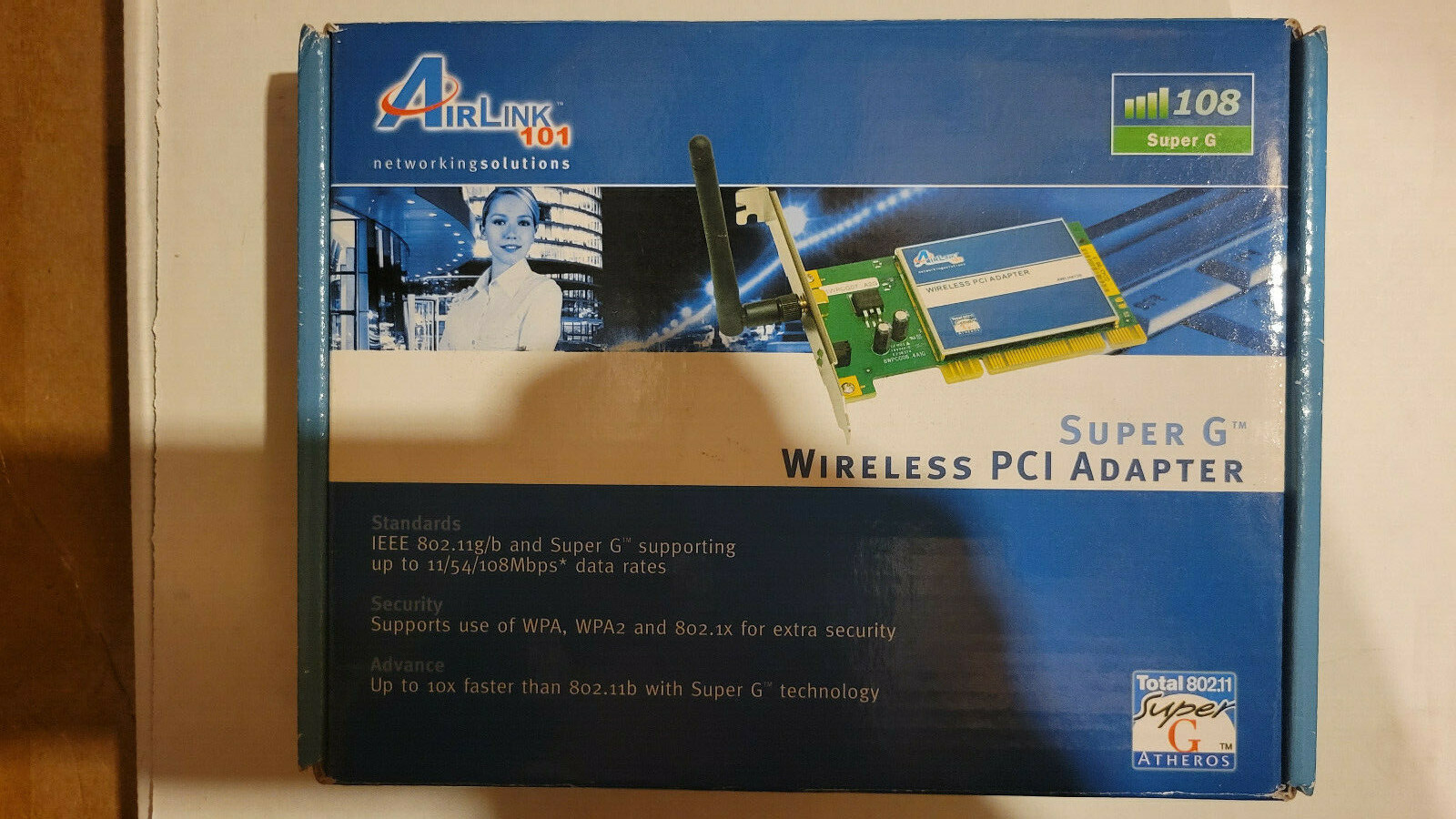 Airlink 101 AWLH4130 Super G 108 Mbps Wireless PCI Card