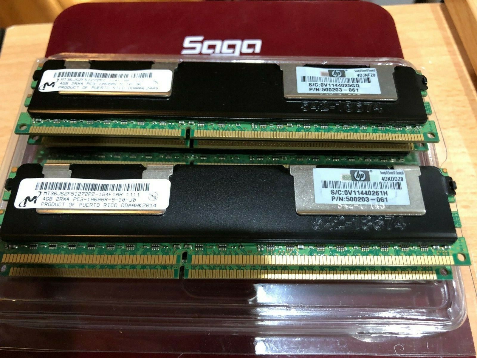 24GB (6x4GB) Micron MT36JSZF51272PZ-1G4F1AB PC3-10600R DDR3 ECC RAM 500203-061