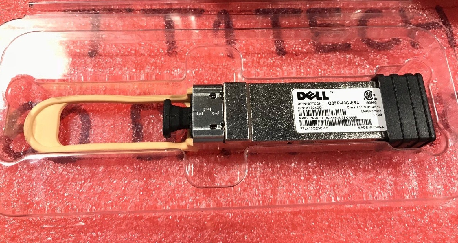 NEW DELL QSFP-40G-SR4 40GBASE-SR4 40GB QSFP transceiver 40G 07TCDN FTL410QE3C-FC