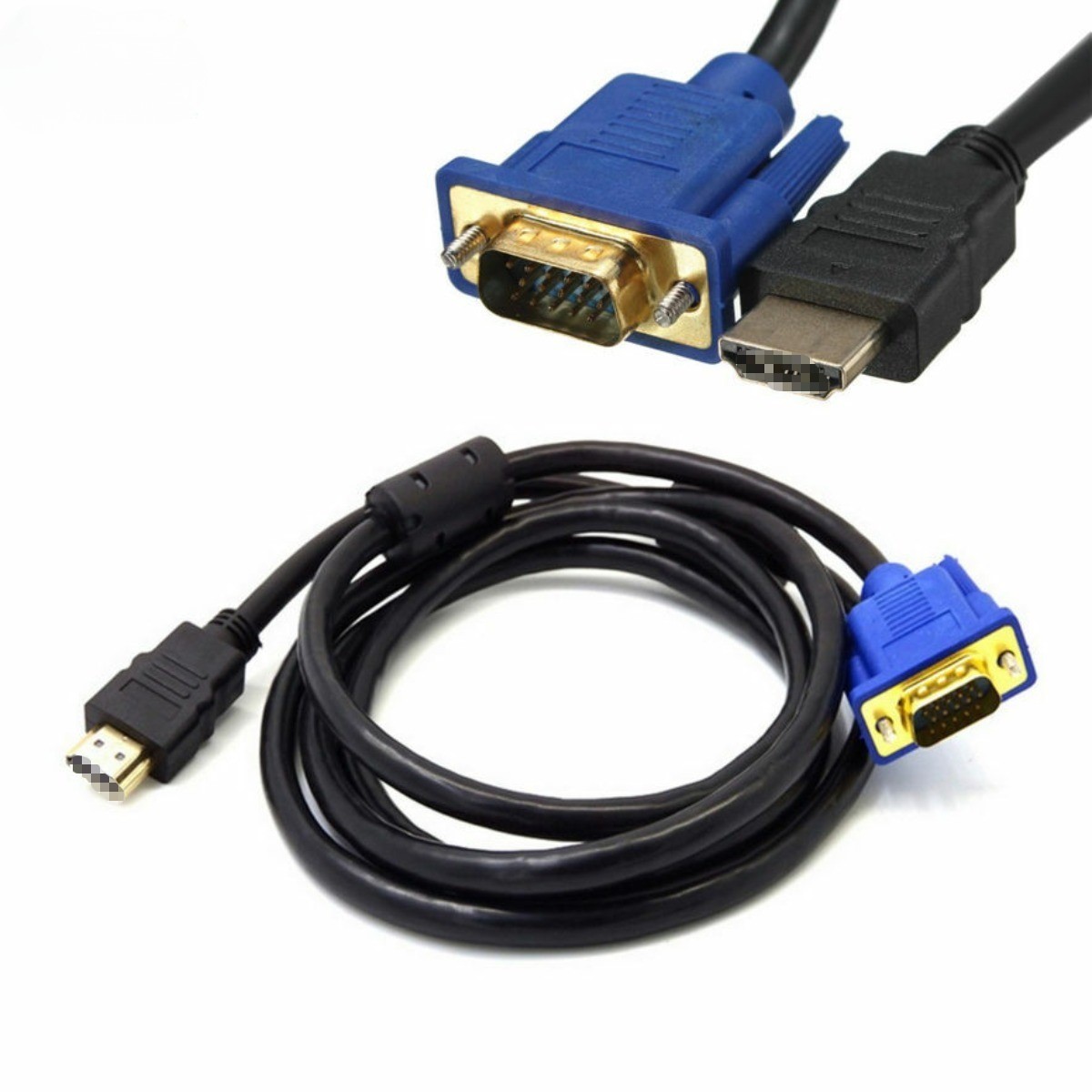 10 FT LONG HDMI-compatible TO VGA MONITOR CABLE COMPUTER TO TV CORD 15-PIN
