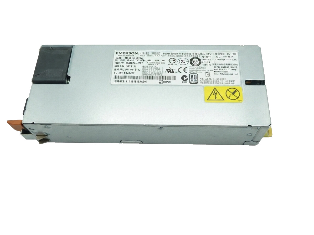 IBM 94Y8112 550W 80 PLUS PSU Platinum Server Power Supply Emerson 7001676-J000