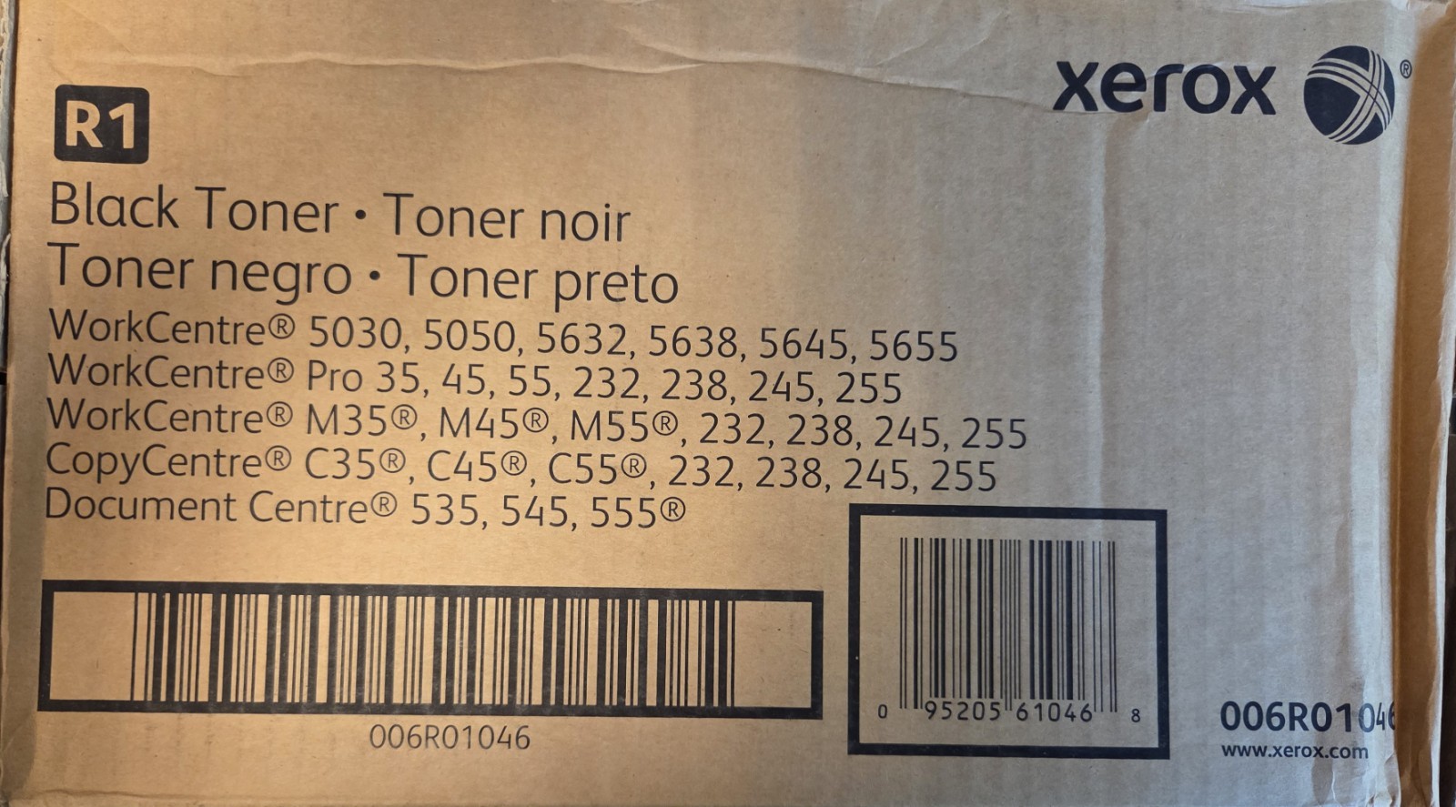 Genuine Xerox 2-Pack Black Toner Cartridges R1 006R01046 Waste Cartridge