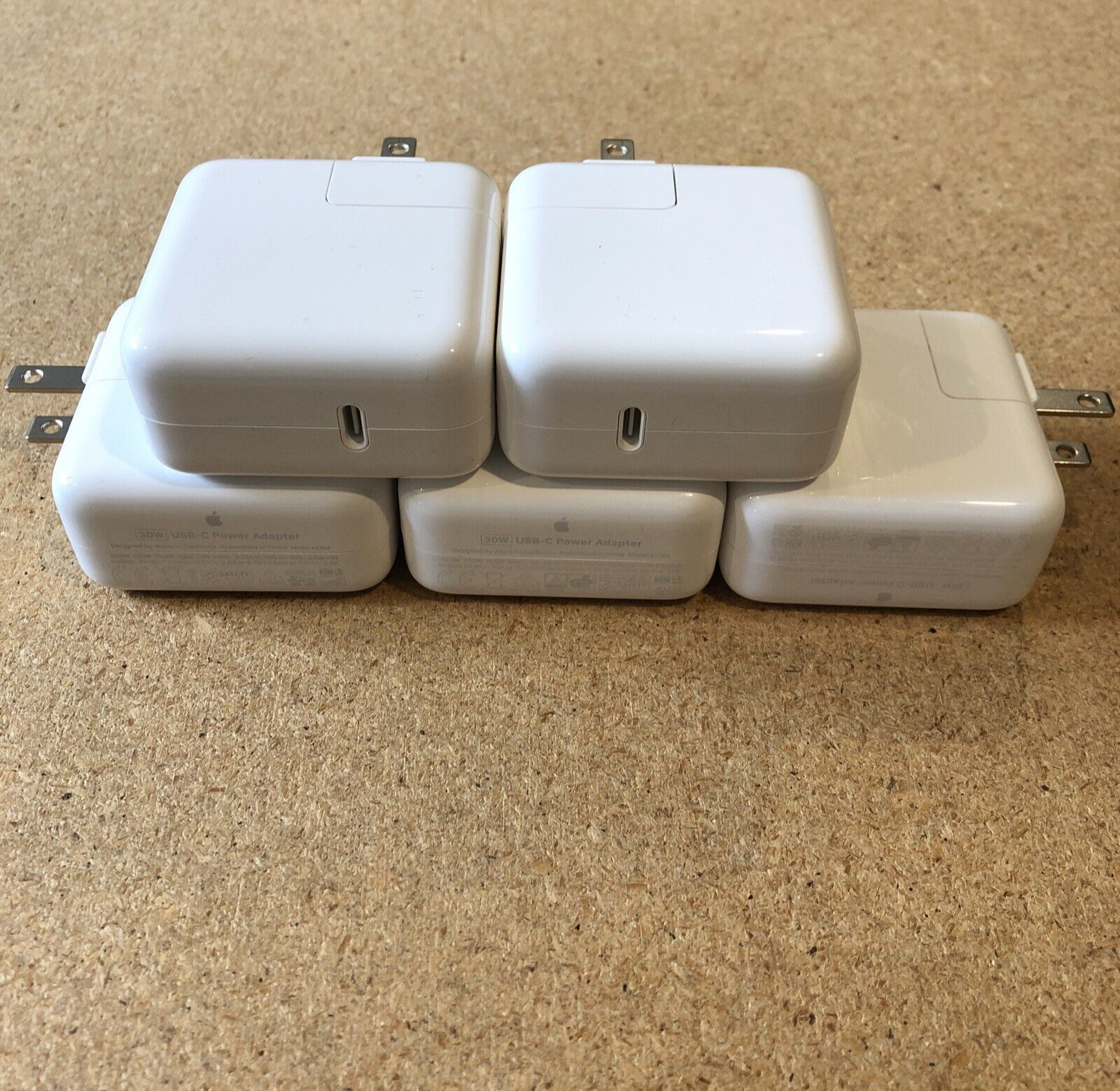 Lot 5X Apple OEM 30W USB-C Power Adapter Charger For Macbook Air / iPhone / iPad