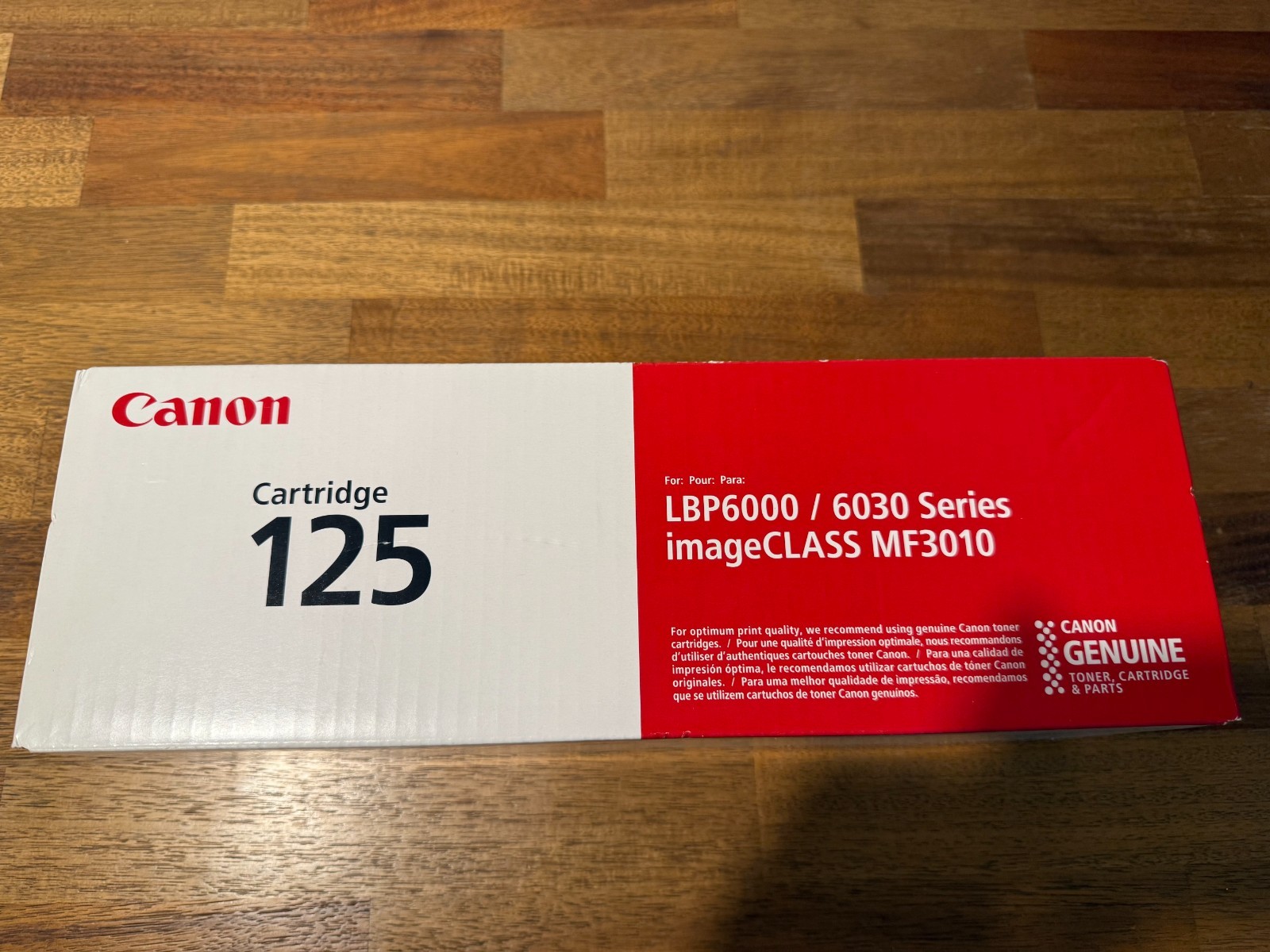 GENUINE CANON 125 Black Toner 3484B001AA LBP6000 LBP6030 MF3010- NEW SEALED