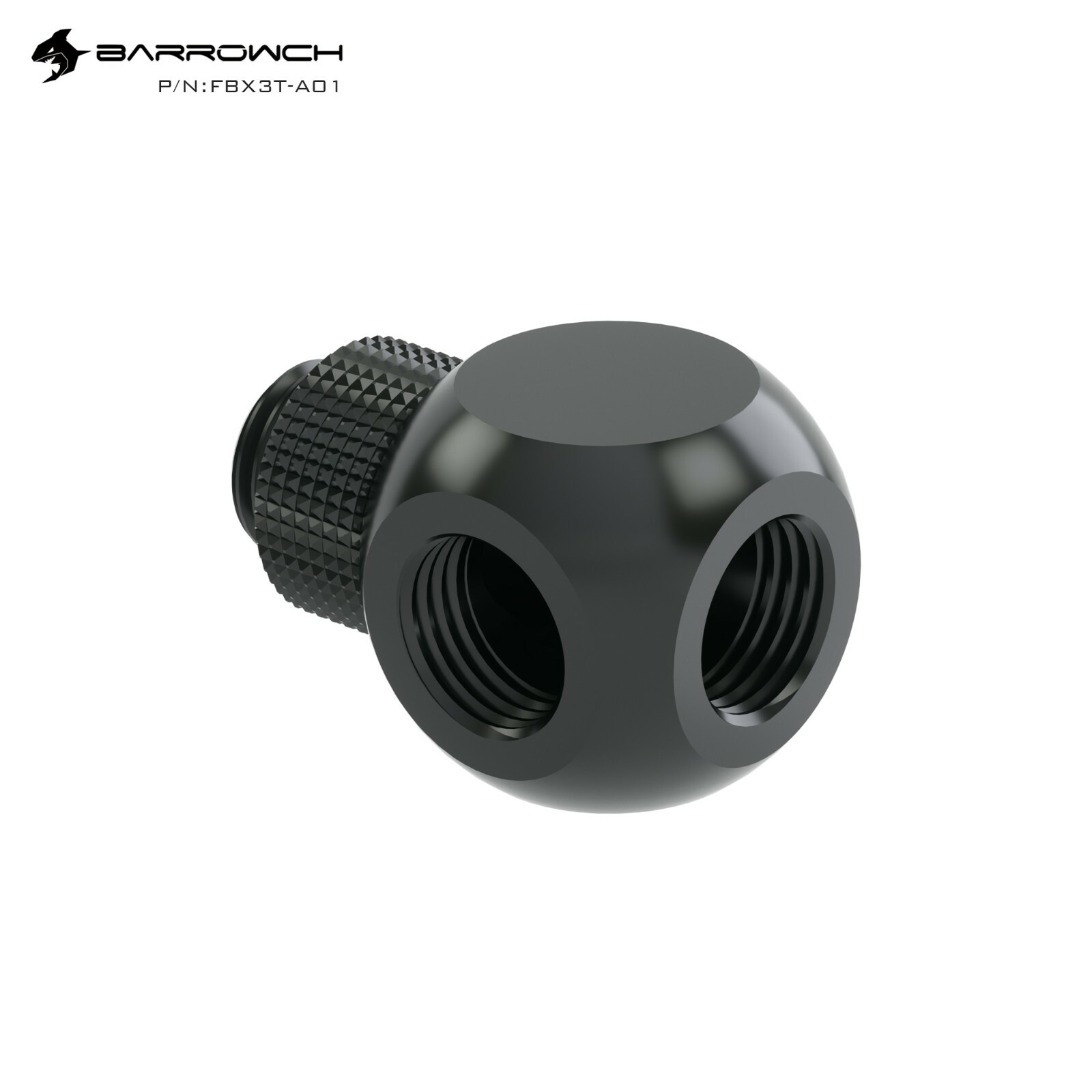 Barrow BarrowCH G1/4 Thread Swivel Rotary 3 Way Splitters Fitting Adapter M to F