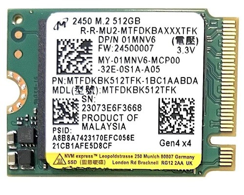 Solid State Drive Dell 1MNV6 (Micron MTFDKBK512TFK) 512 GB Solid State Drive for