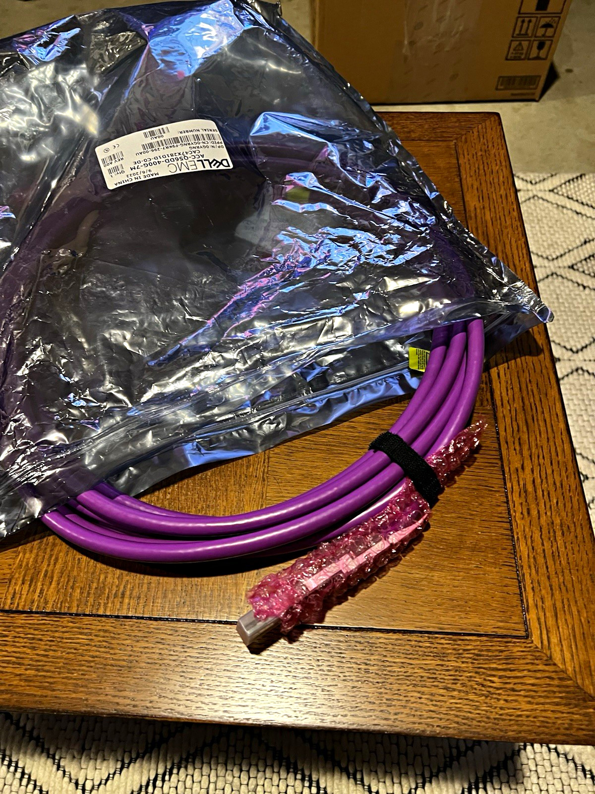LOT OF 10 NEW Dell EMC GYRNG-F9KR7-27C-0015  7m Purple ACC-Q56DD-400G-7M