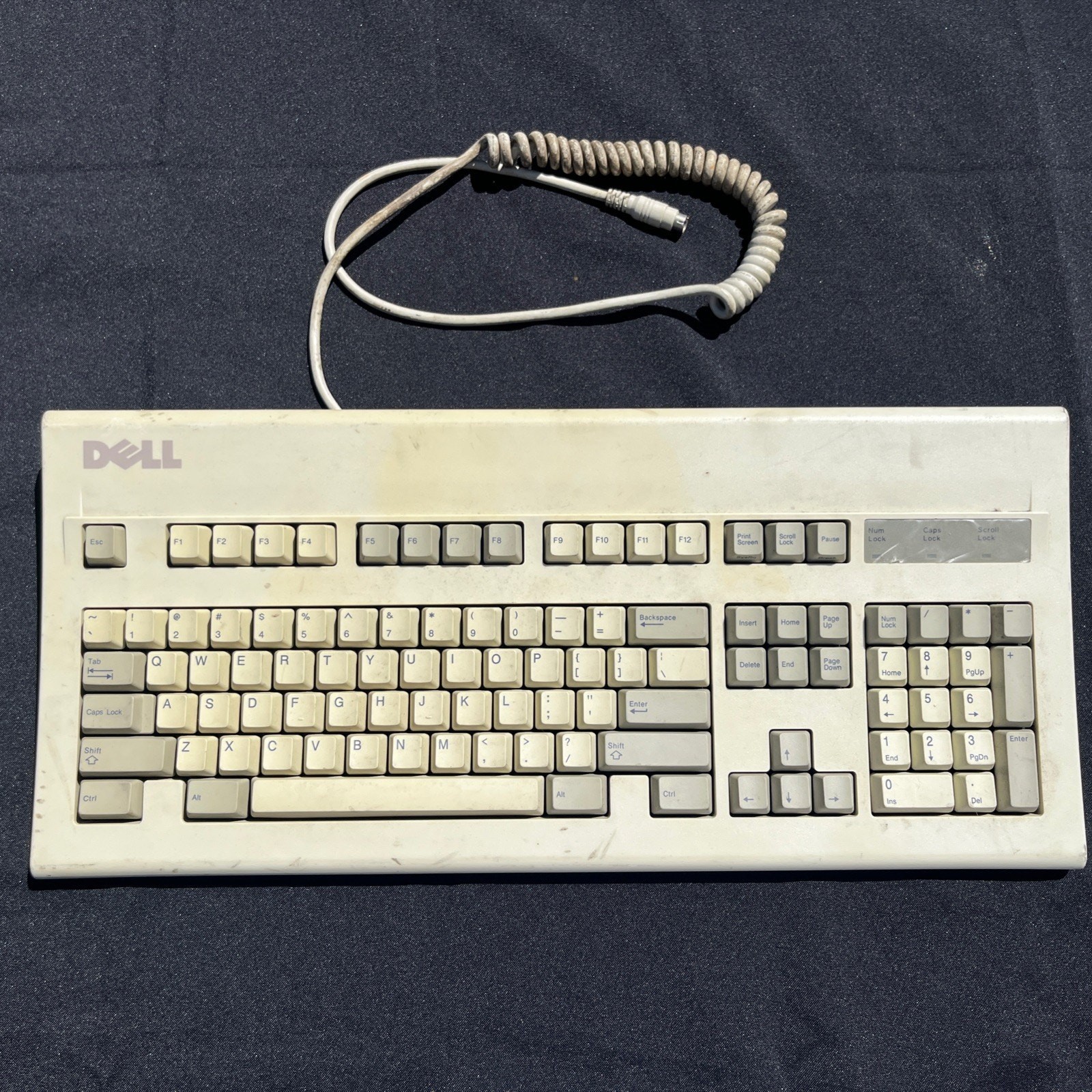 Vintage Dell AT101R Mechanical Keyboard AT/PS2 Beige Alps Switch Keyboard