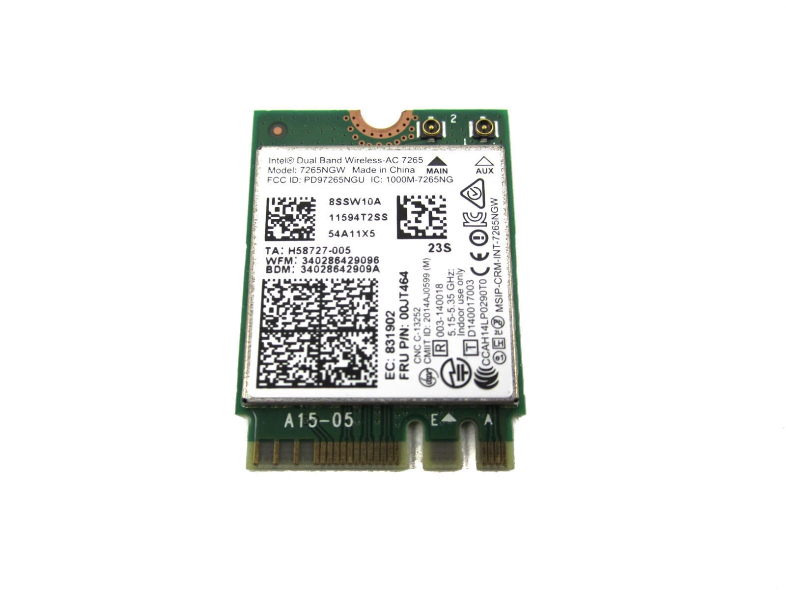 GENUINE LENOVO THINKPAD T450S T450 X250 WIRELESS WiFi BLUETOOTH CARD 00JT464