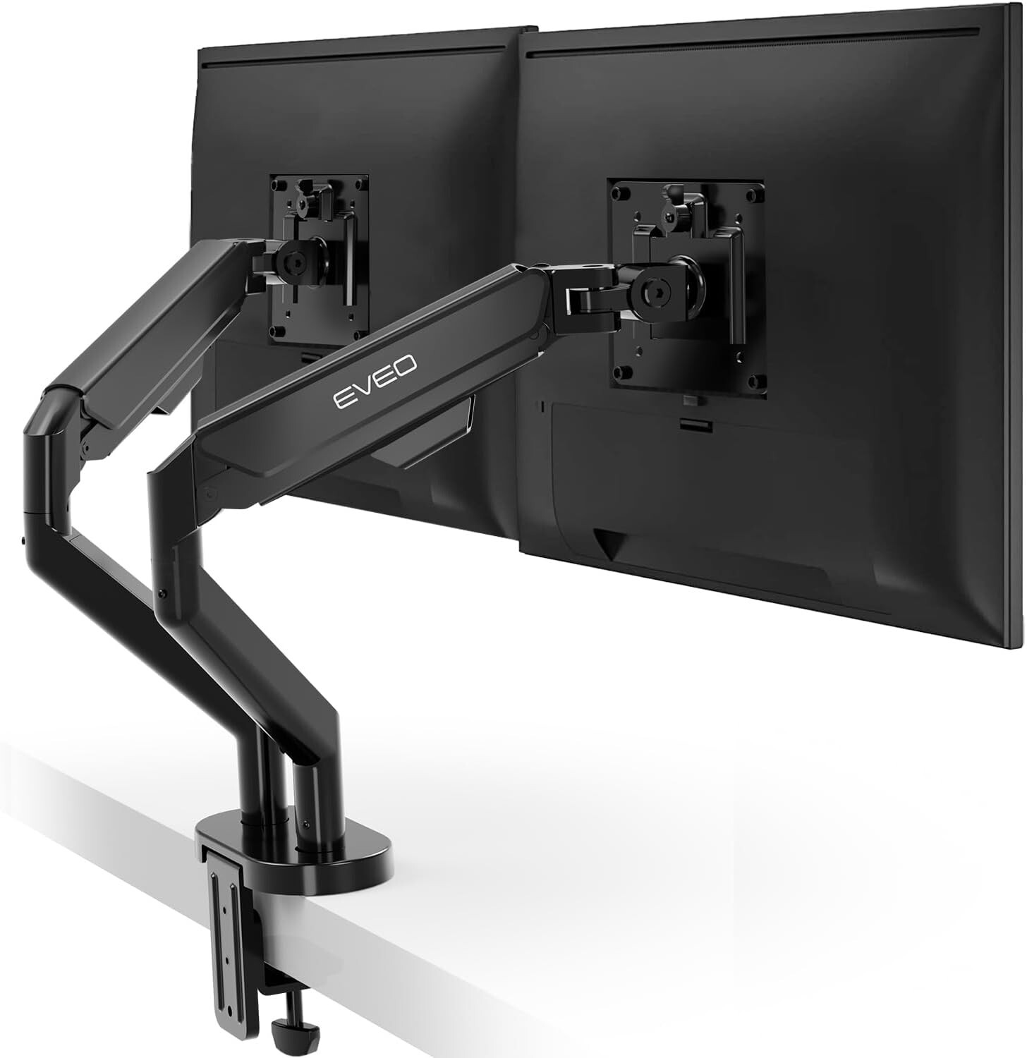 EVEO Premium Dual Monitor Stand 14-32”,Dual Monitor Mount VESA Bracket, Adjustab