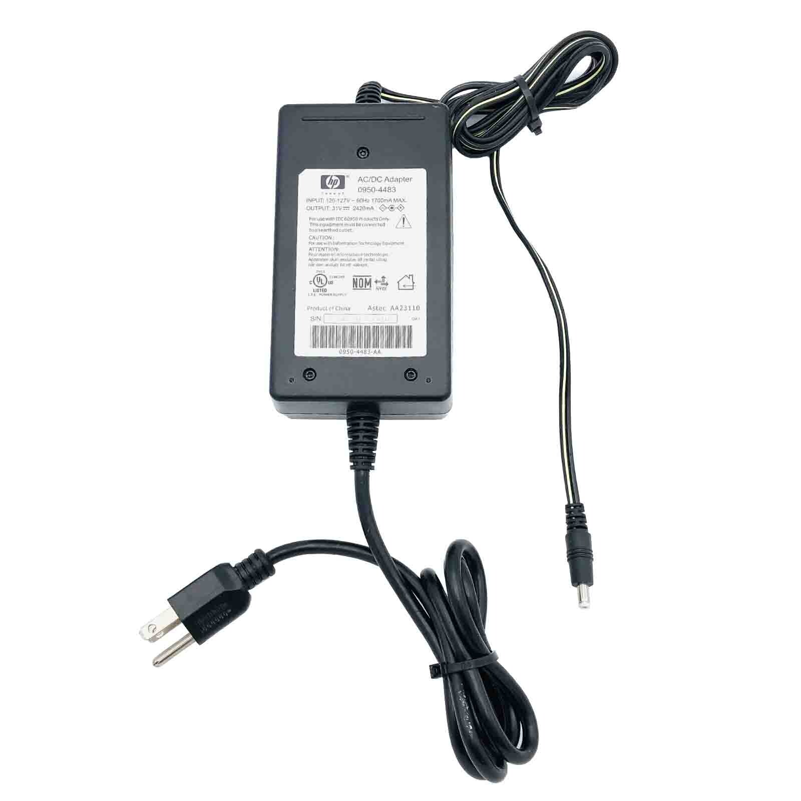Genuine 75W AC DC Adapter 31V 2420mA 2.42A Model P/N 0950-4483 ASTEC AA23110 OEM