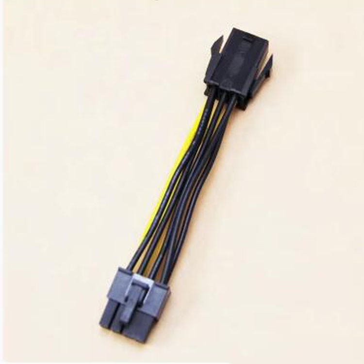 Graphics Card Cable 6P to 8P6 to 8-wire True 18AWG Wire Black Connector Parts