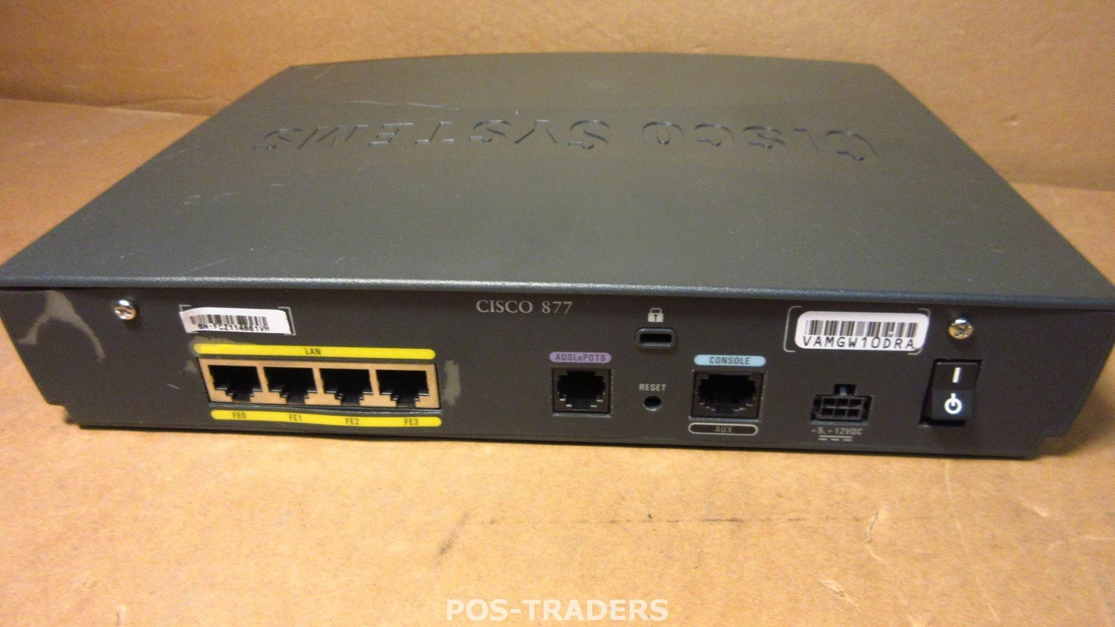 CISCO 877 ADSL Security Router 4 x 10/100Mbps LAN Ports CISCO877-K9 - EXCL PSU