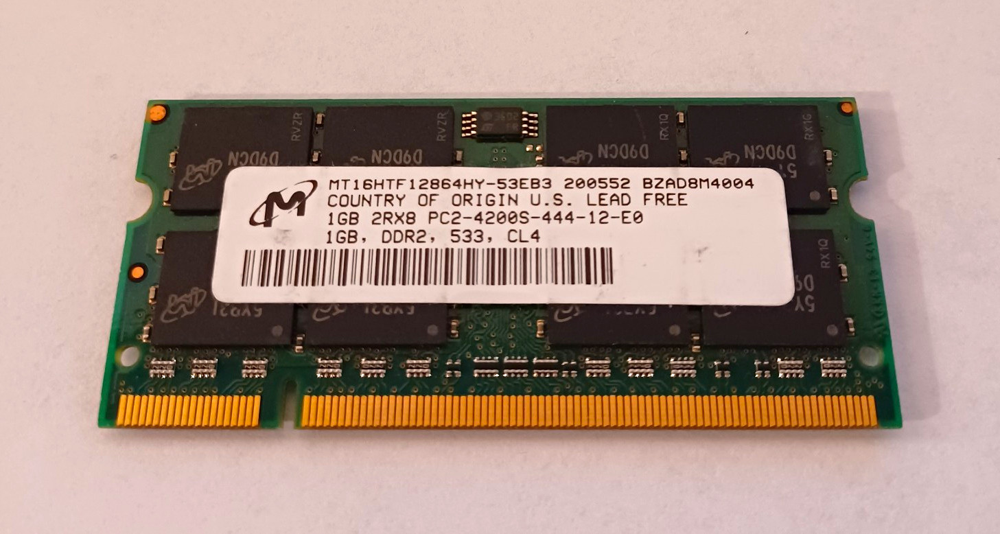 Dell PC2-4200S 1GB SO-DIMM 533MHz DDR2 (MT16HTF12864HY-53EB3)