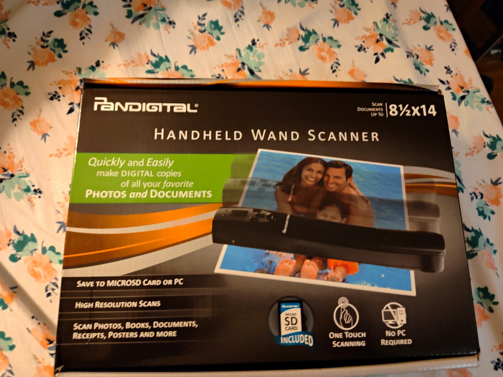 Pandigital Handheld Wand Scanner PANSCN08PU 600dpi 8.5x14 USB MicroSD