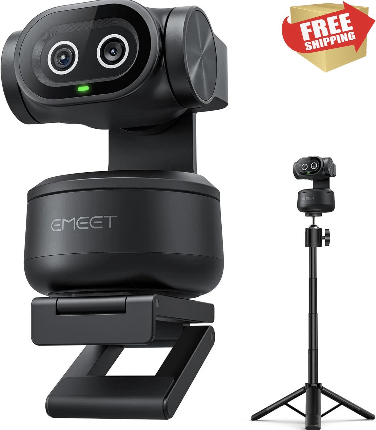 EMEET PIXY Dual-Camera AI-Powered PTZ Camera 4K with Tripod