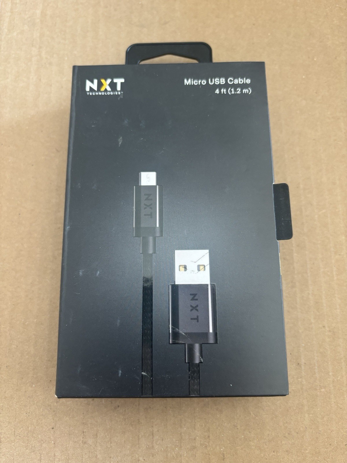 NXT Tech 4 Ft. USB-A to Micro-USB Charging Cable for Samsung/Android, Black