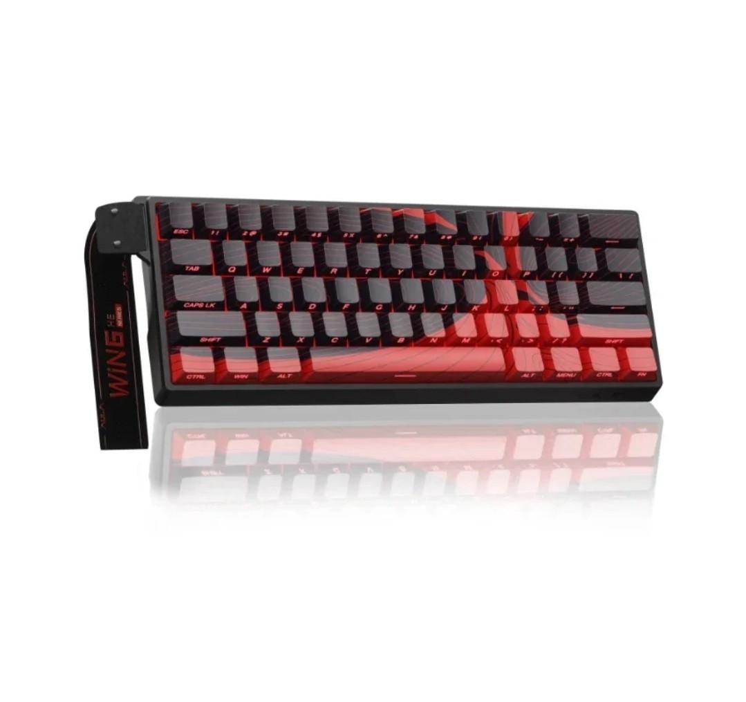 AULA WIN68 WIN68HE MAX Magnetic Switch Wired USB-C RGB Keyboard Black/Red