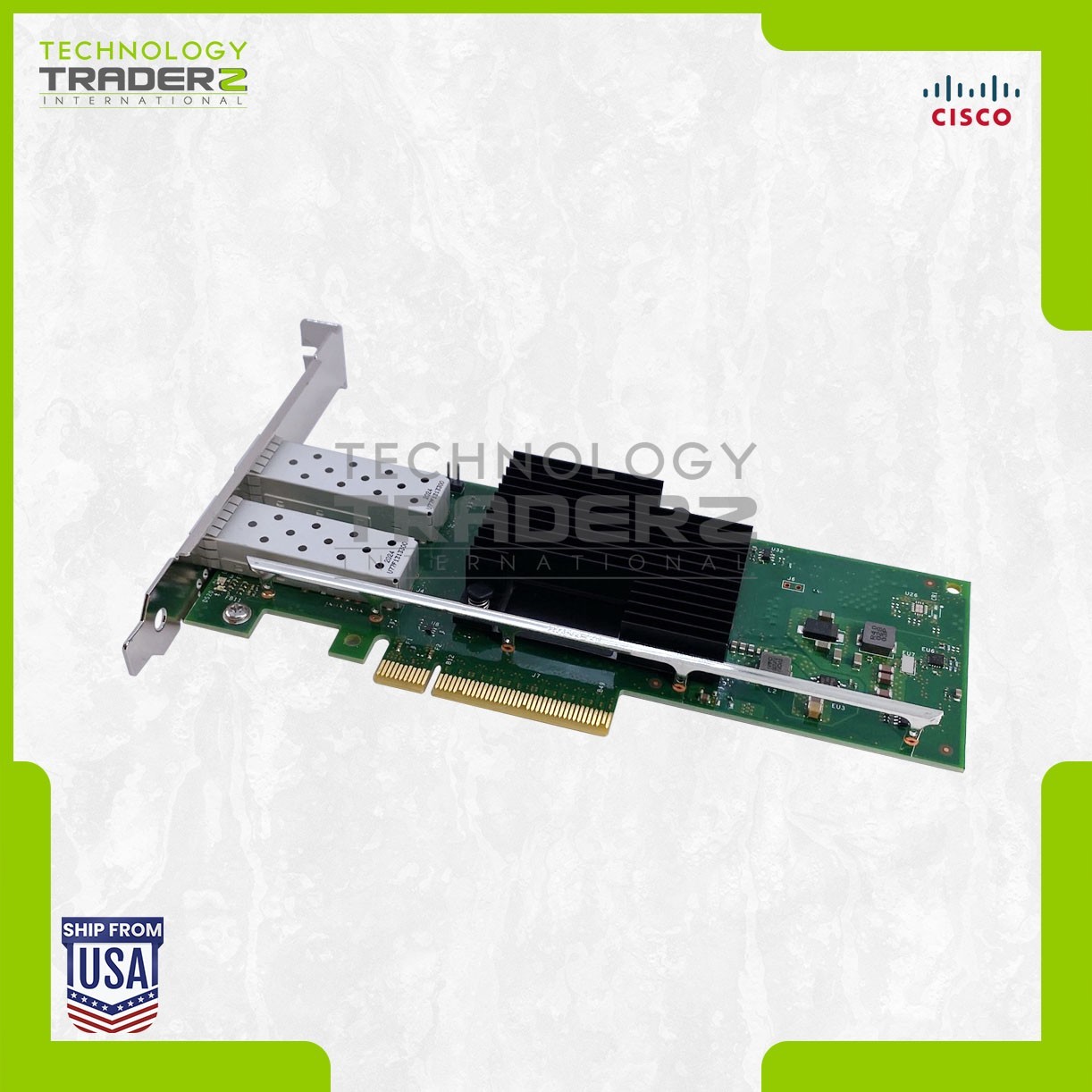 UCSC-PCIE-ID10GF V01 Cisco X710-DA2 Dual Port 10Gbps SFP+ PCI-E Network Adapter