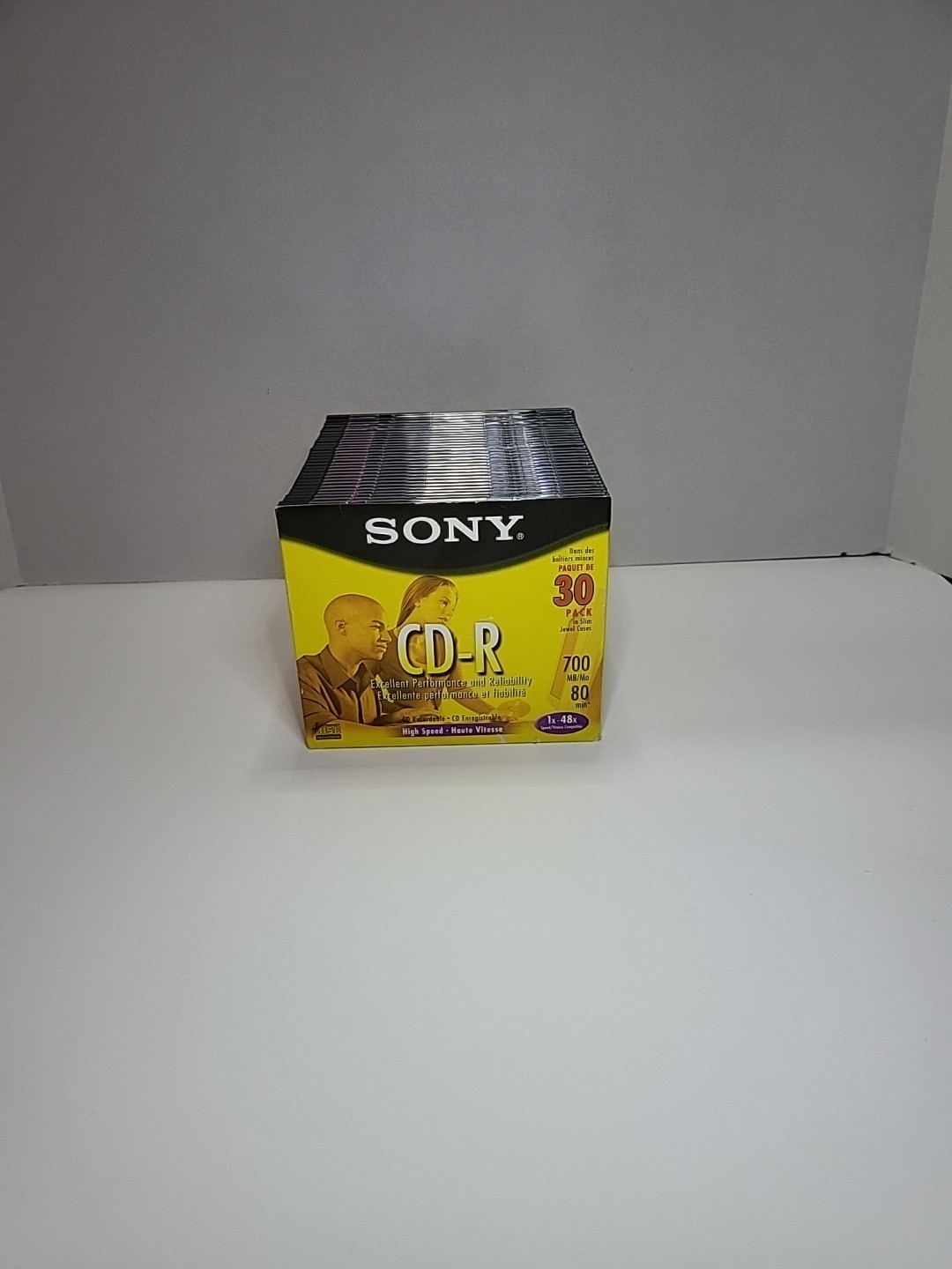 SONY 30 Pack  CD-R 80 Minutes 700MB in Slim Jewel Cases High Speed Unused
