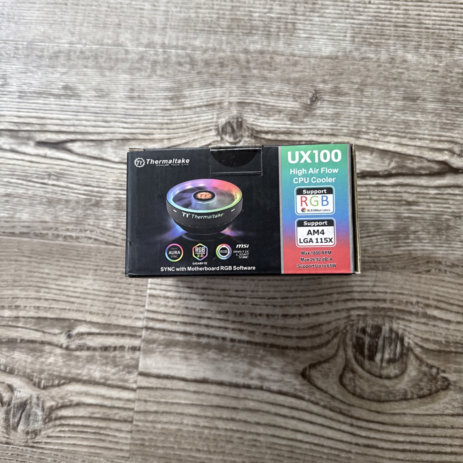 NEW SEALED Thermaltake UX100 High Air Flow RGB CPU Cooler Intel AMD