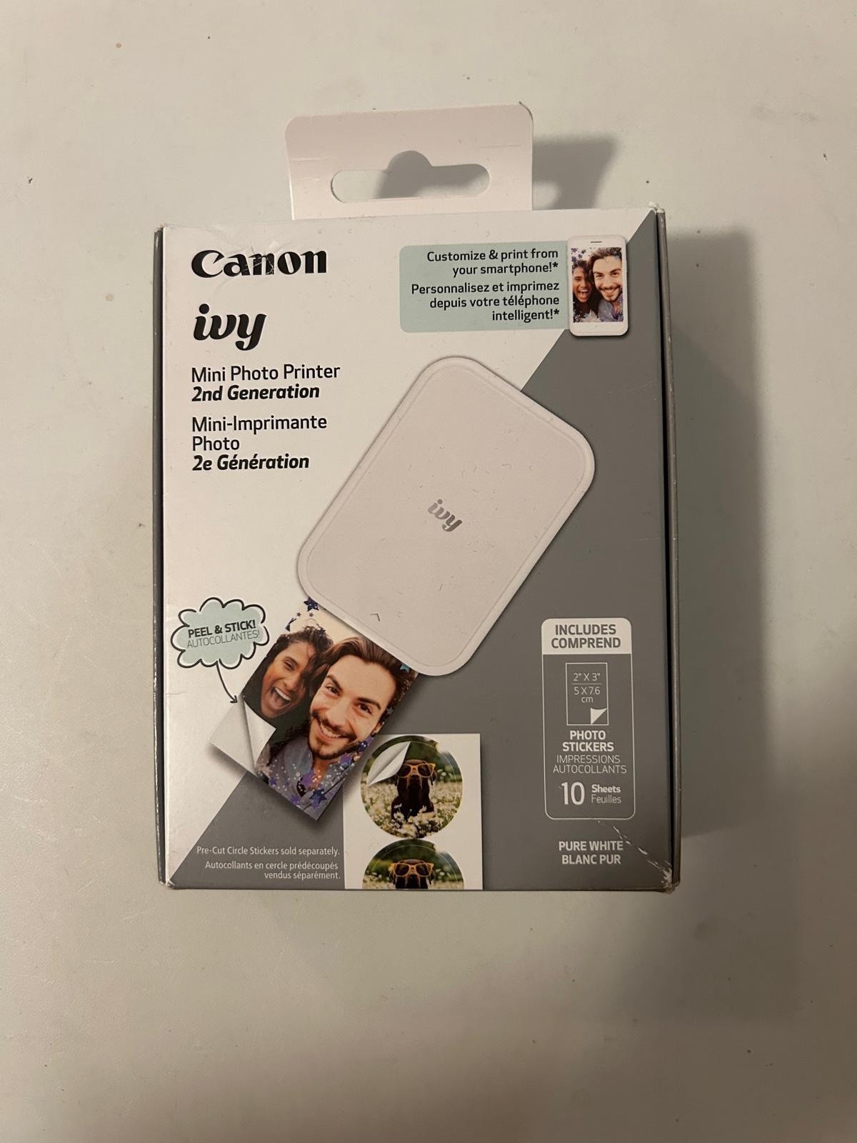 New Canon Ivy Mini Photo Printer 2nd Generation (FREE SHIPPING)