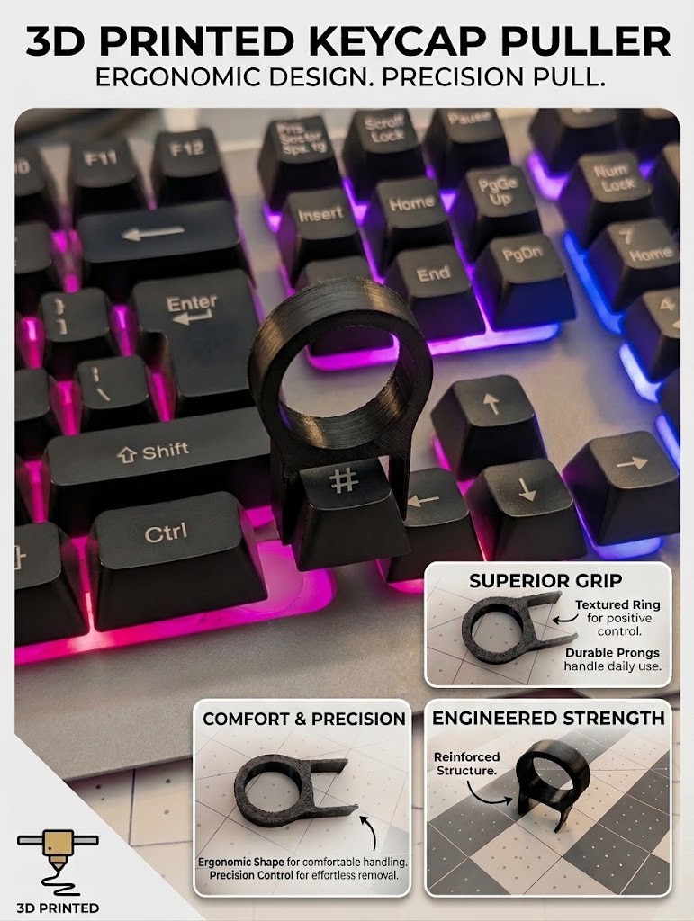 Keycap Puller Tool 3-6 Pack  Mechanical Keyboard Key Remover V3 Thin Profile