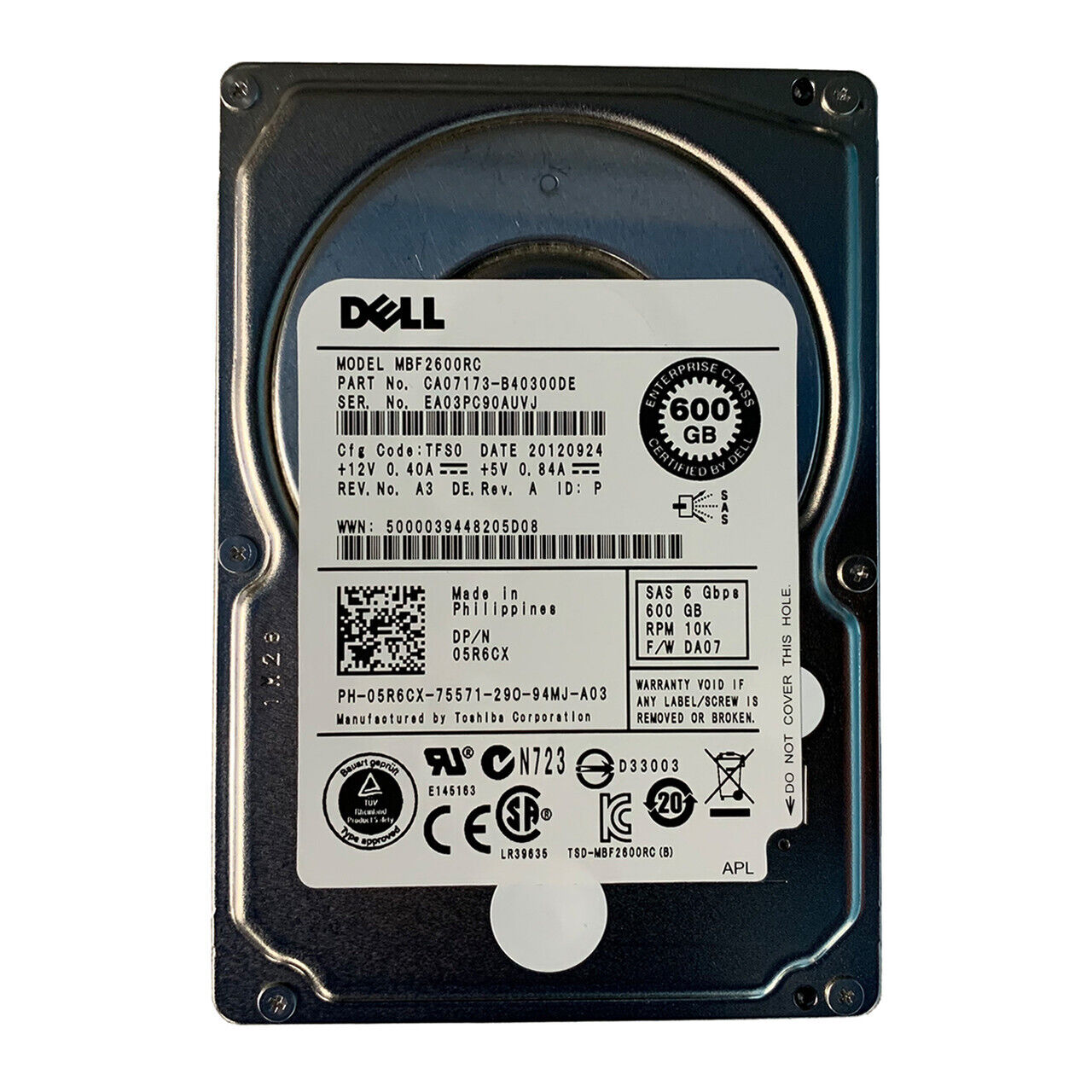 Dell 5R6CX 600GB SAS 10K 6GBPS 2.5