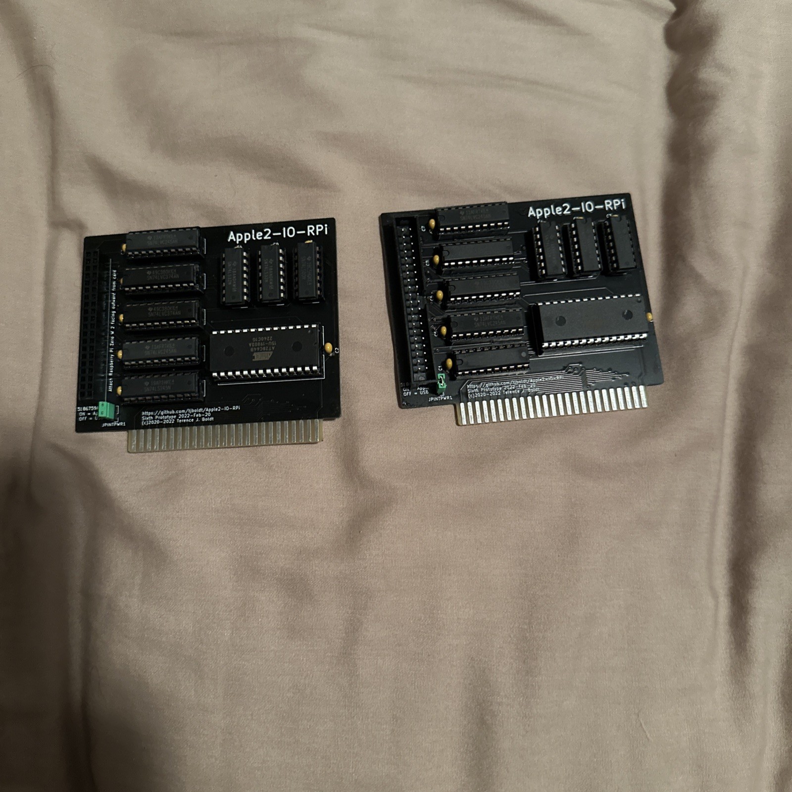 2x Apple2-io-rpi controller card for Apple II Tested